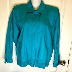 Napa Valley Fantasy Island leaf green windbreaker jacket size S